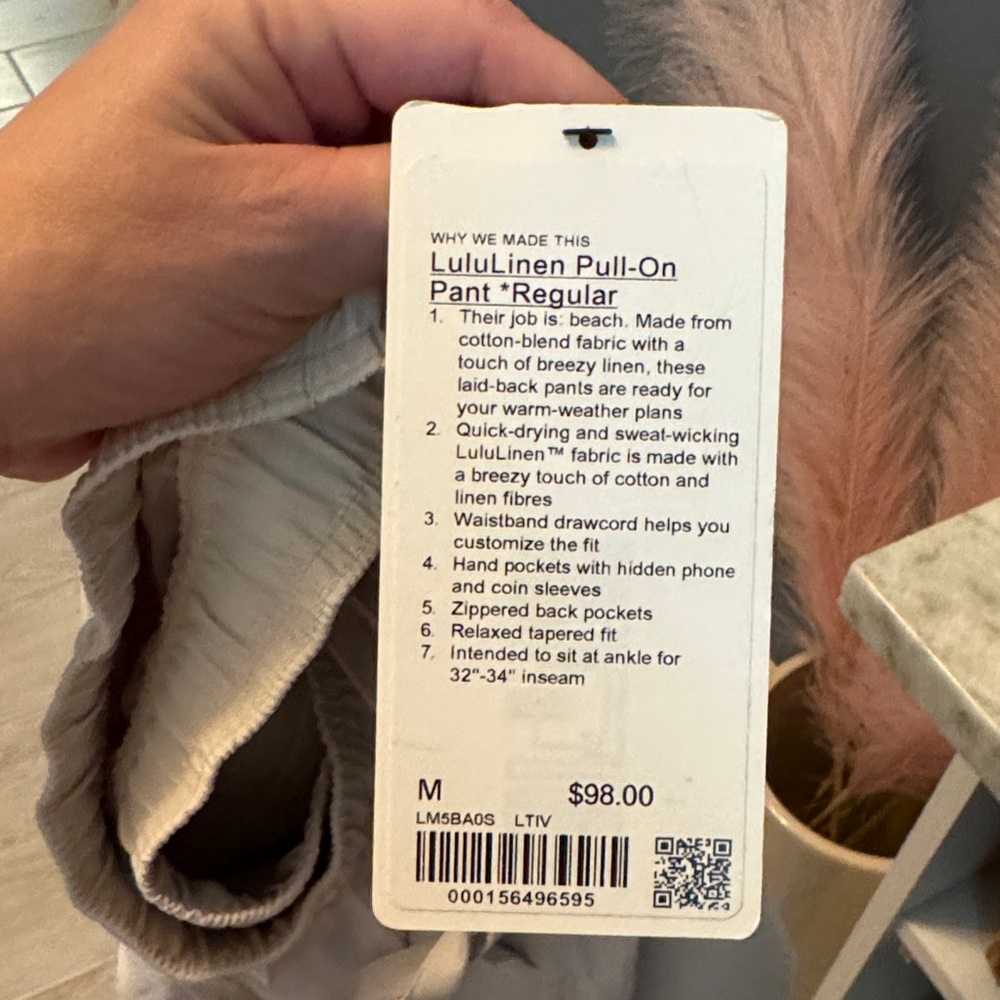 Lululemon Cream Drawstring Pants